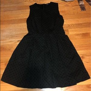 Pleated Polka Dot Dress